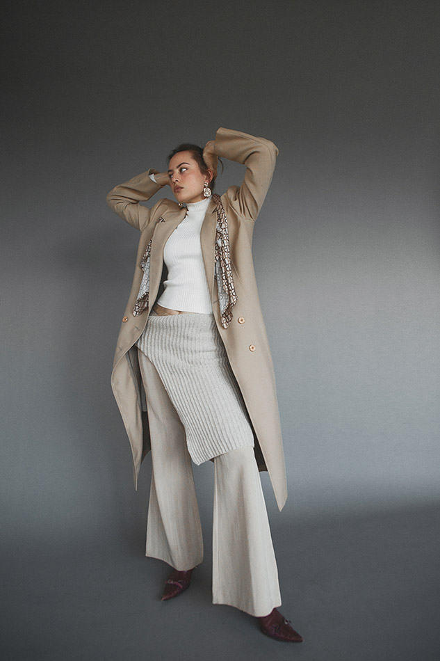 Savannah, a Brisbane and Gold Coast model from TMA, posing on the beach in a bikini during golden hour, captured by photographer Evelina Fietisova for Seamless Underwear