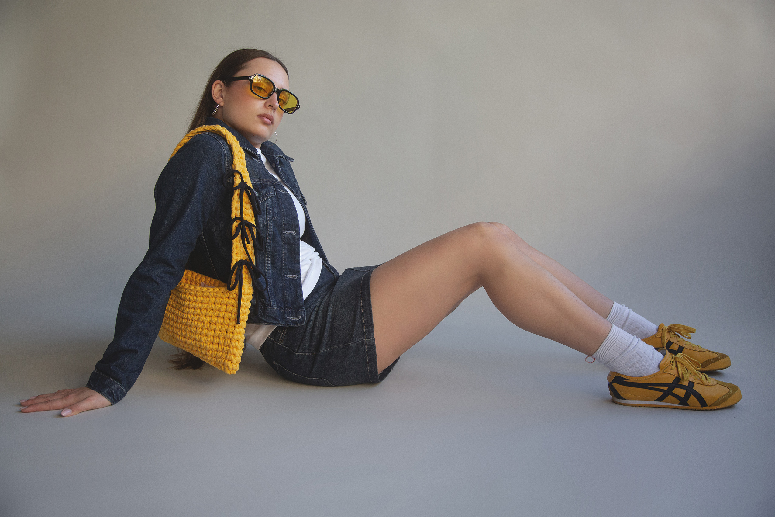 Veronika Mariienko for Kattu Hand Made and Hand Finished Premium Australian Brand. Hand Made Crochet Bags | Hand Finished 100% Cotton Socks | Print T-shirts | Photography by Evelina Fietisova | The Model Agency - Veronika Mariienko